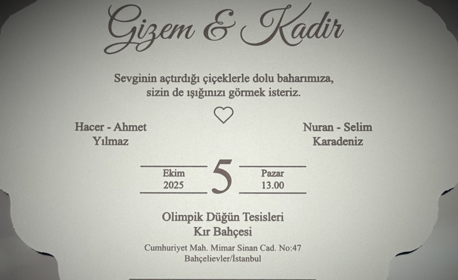 Gizem & Kadir Düğünümüze Davetlisiniz